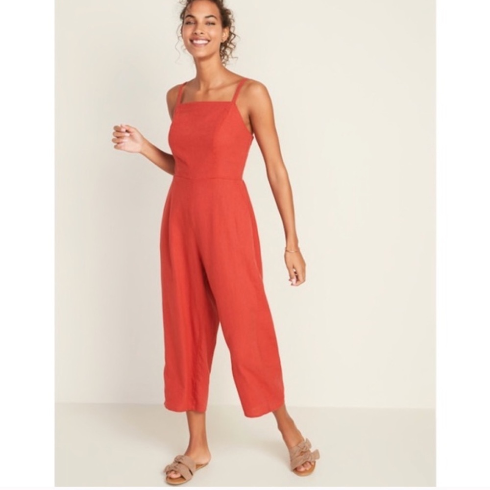 Old Navy Plus size Womens Linen Blend  Wide LegJumpsuit